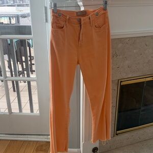 7 For All Mankind Women's Flare Jeans in Pale Peach